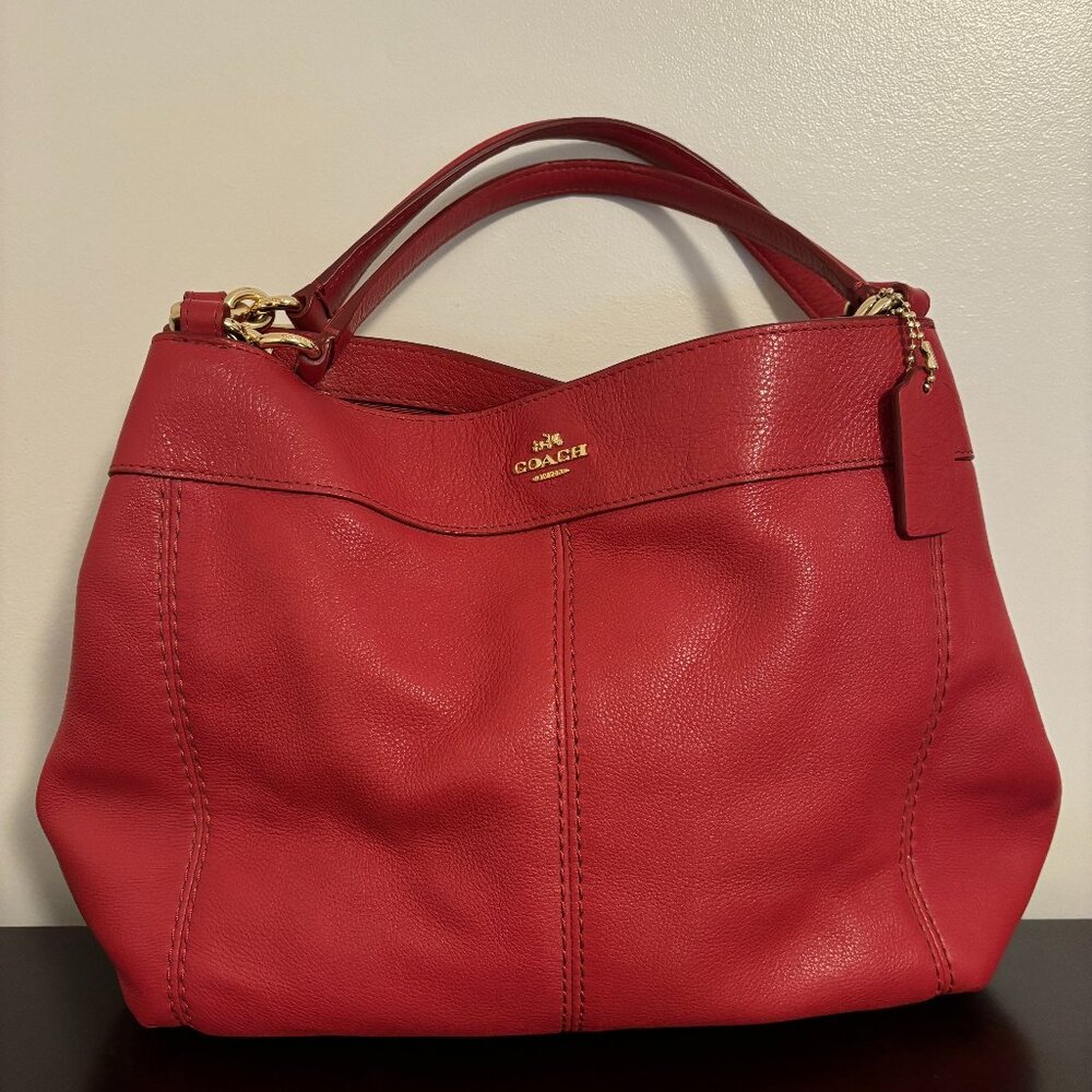 Coach Red Leather Small Lexy Satchel